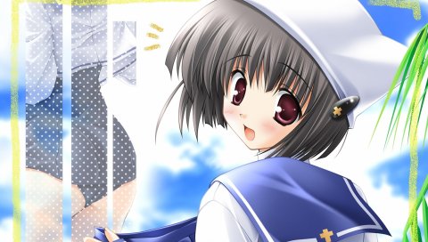 Ikegami akane, девушка, глаза, открытый рот