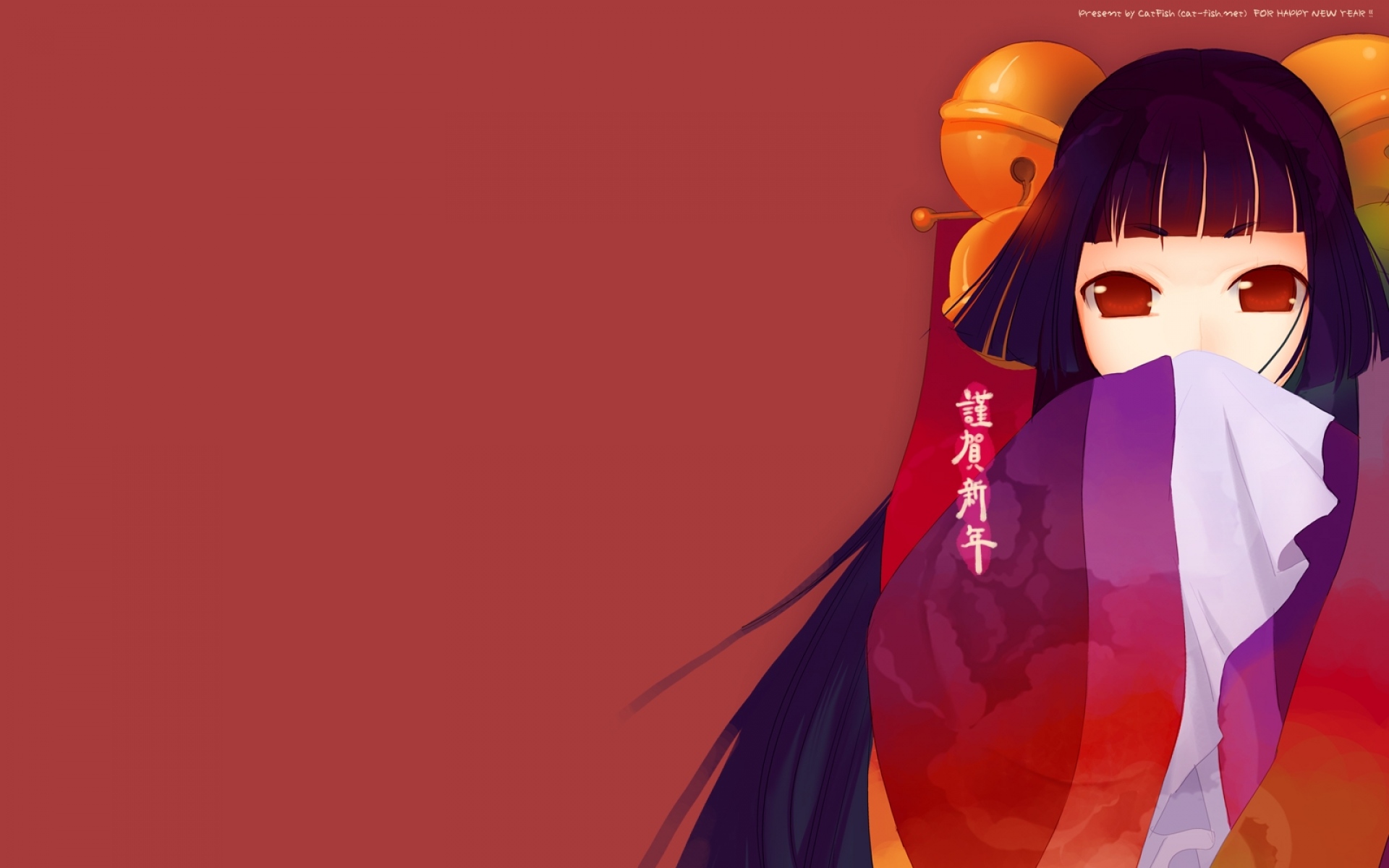 Картинки Neko sakana, sohee, брюнетка, девушка, челка, кимоно фото и обои на рабочий стол