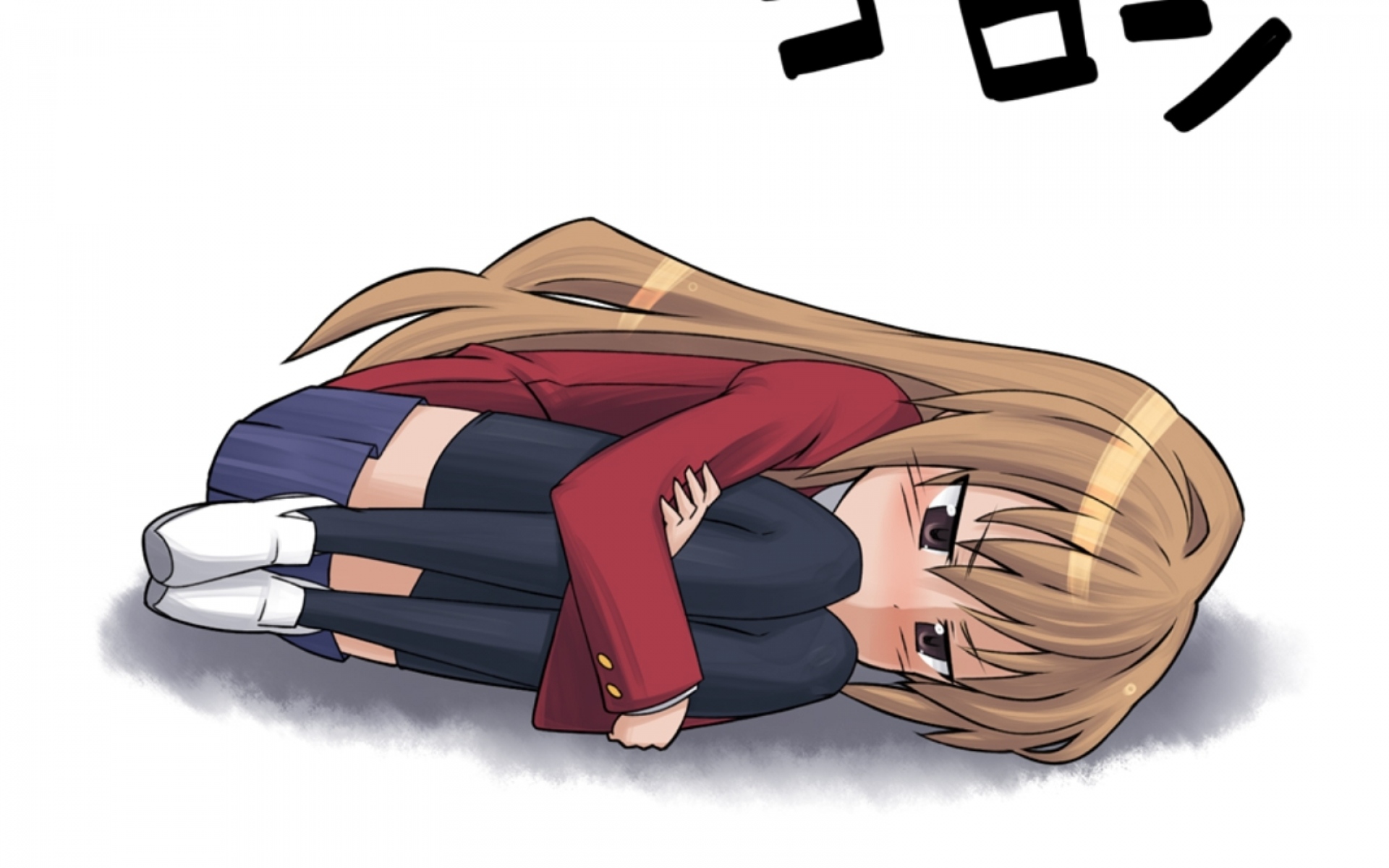 Картинки Toradora, aisaka taiga, девушка, печаль, поза, чулки фото и обои на рабочий стол