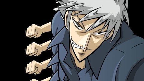 Akagi, akagi shigeru, мужчина, улыбка, удар