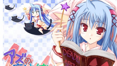 Moekibara fumitake, детская рифма, shikishima krile, девушка, книга, волшебная палочка