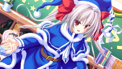 Mikagami mamizu, девушка, костюм, неудовлетворенность