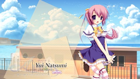 Miyasaka miyu, районы, seifuku, natsumi yui, девушка, платье, чулки