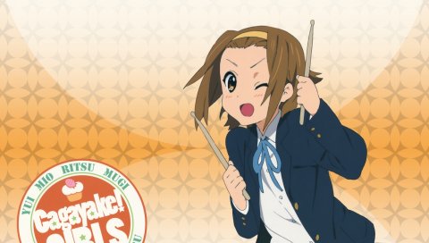 K-on, тайнака рицу, девушка, барабанные палочки