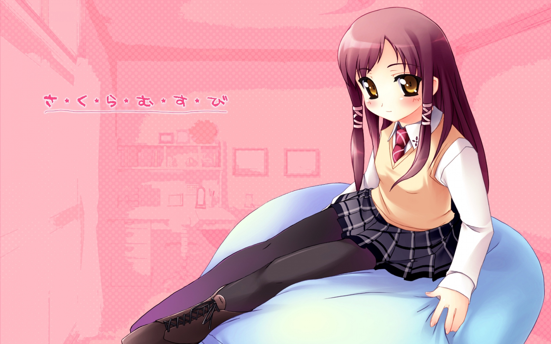 Картинки Sakura musubi, sera karen, девушка, брюнетка, осанка фото и обои на рабочий стол