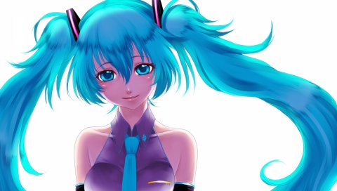 Nez-doll, вокалоид, hatsune miku, девушка, улыбка, милый, галстук