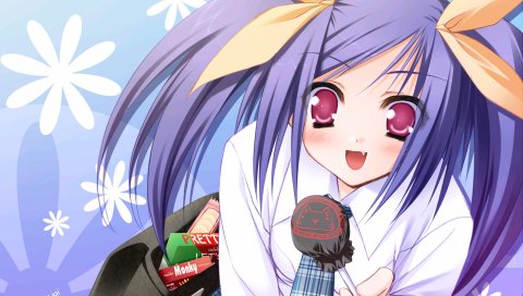 Moekibara fumitake, tayutama, kawai ameri, девушка, радость, конфеты