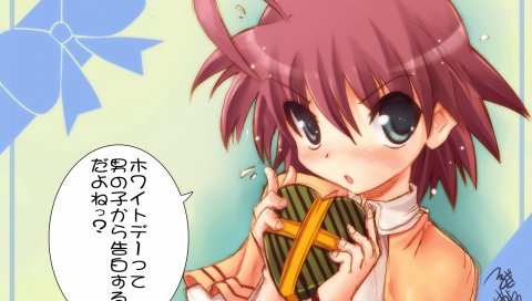 Tsurugi hagane, девушка, подарок, сердце