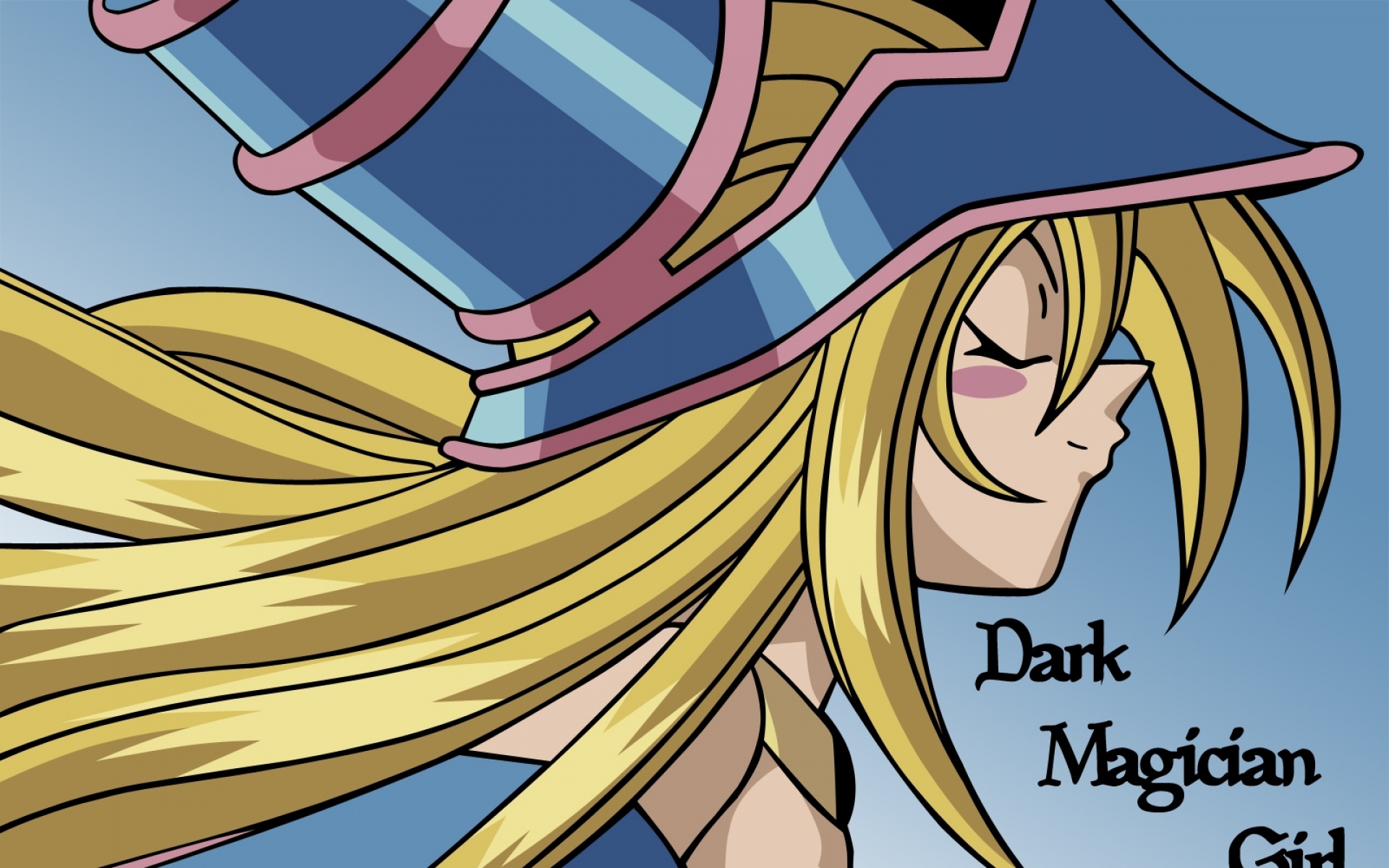 Картинки Yu-gi-oh, темный маг, девушка, блондинка, профиль фото и обои на рабочий стол
