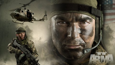 Арма 2, солдаты, вертолеты, флаг, микрофон
