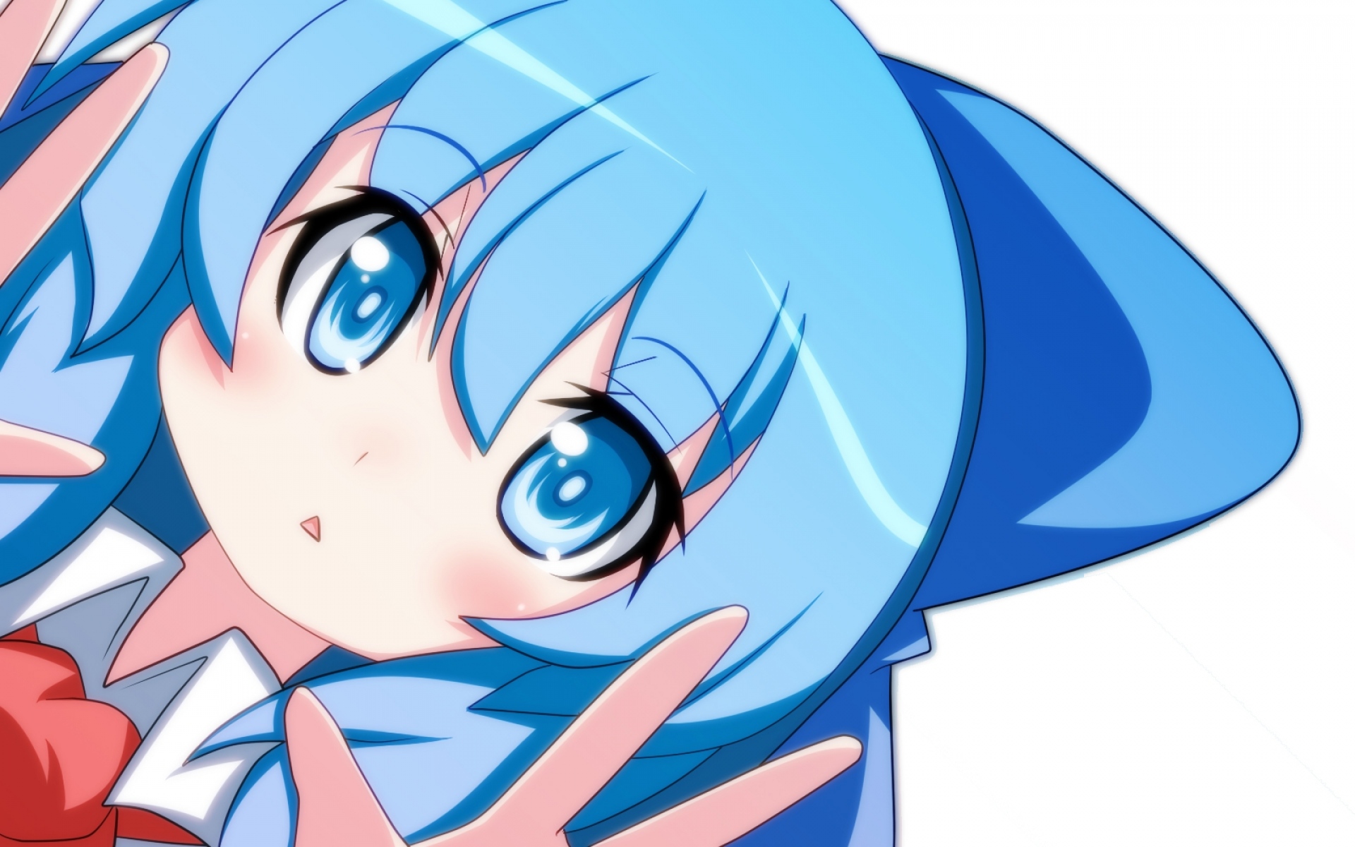 Картинки Oborotsuki kakeru, cirno, girl, bangs, close-up фото и обои на рабочий стол