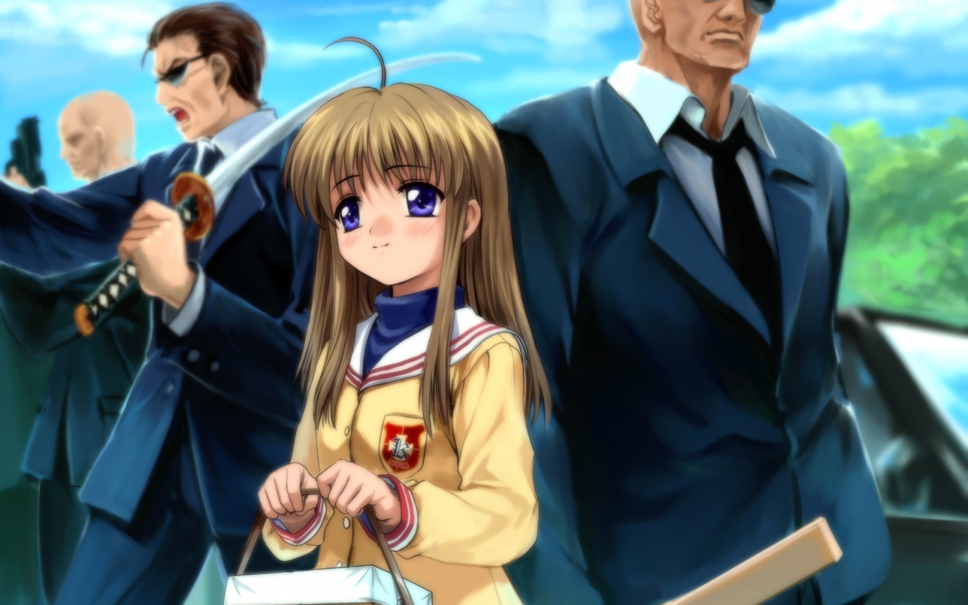 Картинки Moonknives, clannad, miyazawa yukine, девушка, безопасность фото и обои на рабочий стол