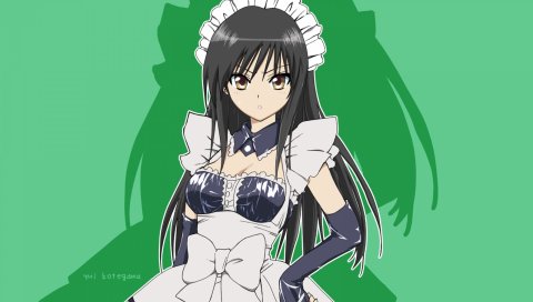 Toloveru, kotegawa yui, девушка, брюнетка, поза, тень, горничная