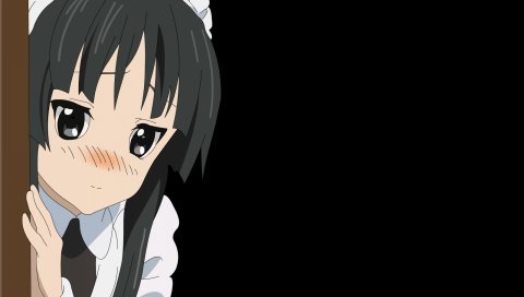 K-on, akiyama mio, девушка, свечение, горничная