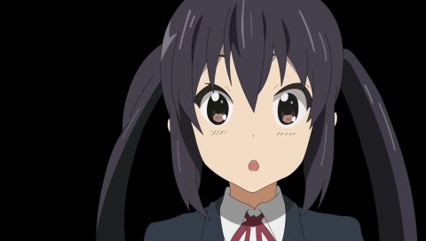 K-on, nakano azusa, девушка, брюнетка, взгляд