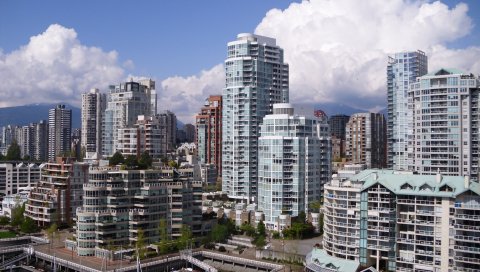 Ванкувер, городской пейзаж, здания, небоскребы