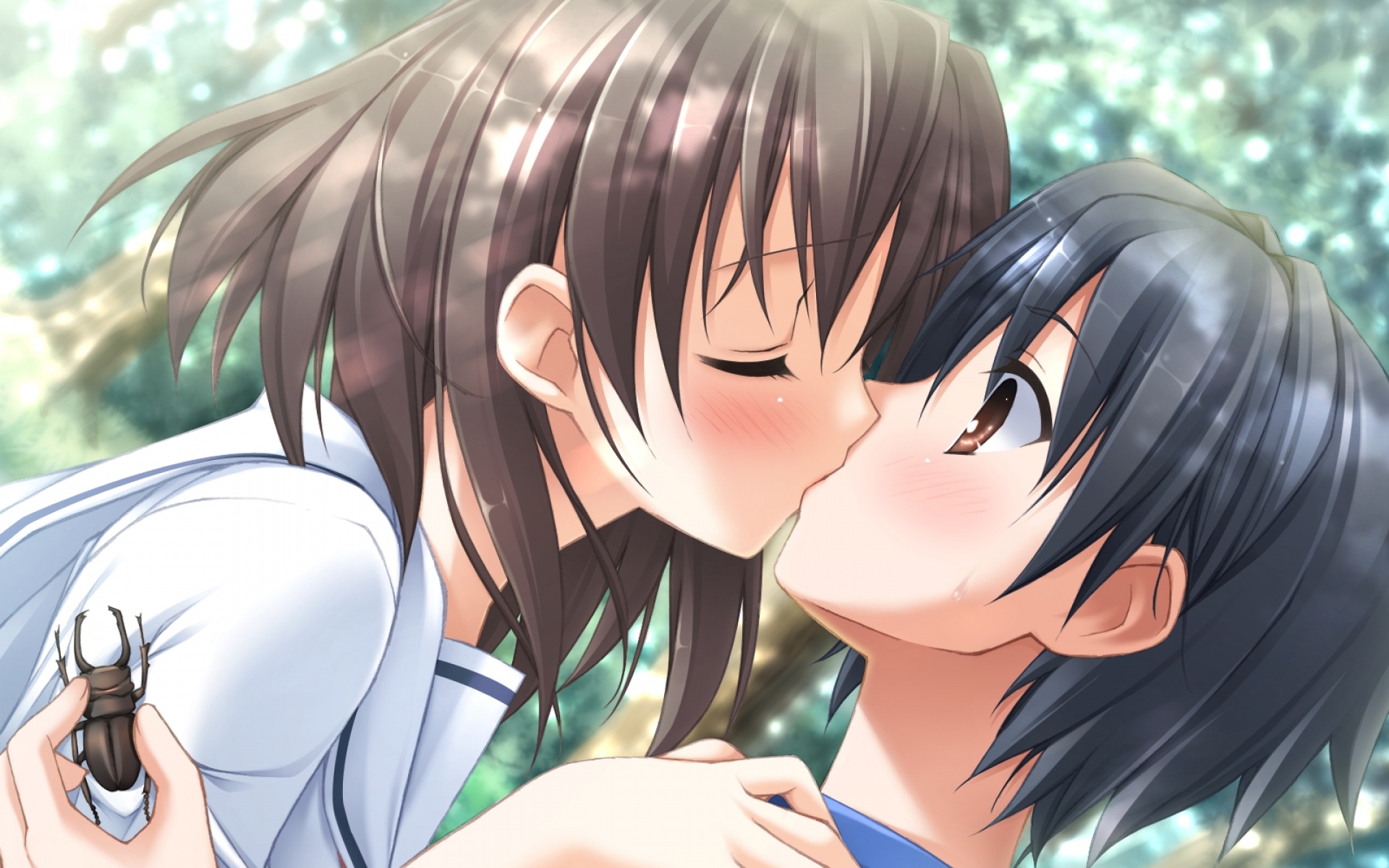 Фото аниме поцелуй в губы