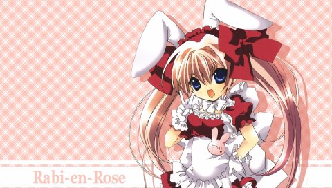 Di gi charat, rabi en rose, девушка, жест, уши