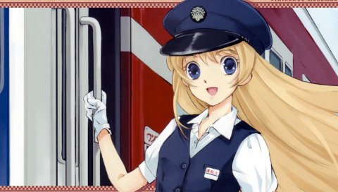 Tetsudou musume, tomytec, kuji alice, девушка, блондинка, дирижер, тренер