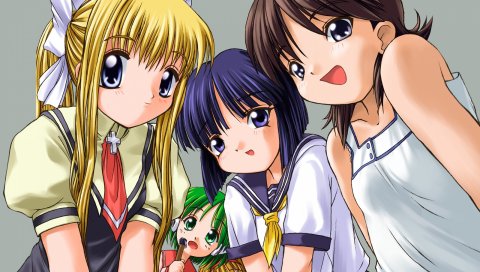 Bosshi, воздух, канон, к сердцу, kamio misuzu, tsukimiya ayu, девушка, радость
