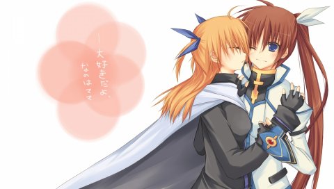 Mahou shoujo лирическая nanoha, mahou shoujo лирические наноха нападающие, takamachi nanoha, takamachi vivio, девушка, hug
