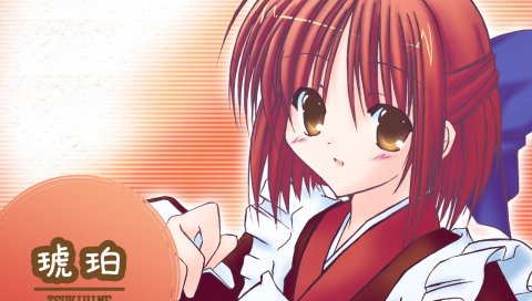 Tsukihime, kohaku, девушка, горничная, челки
