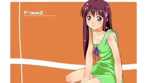 Murakami suigun, f-ism, девушка, улыбка, поза