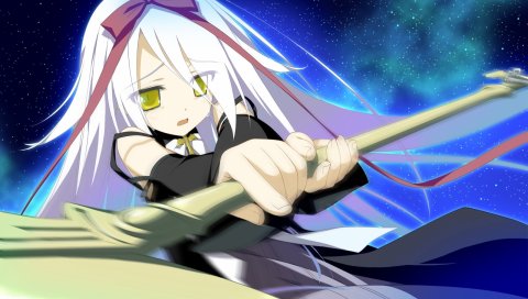 Shida kazuhiro, hoshizora нет мемориалов, mare s ephemeral, девушка, оружие, космос