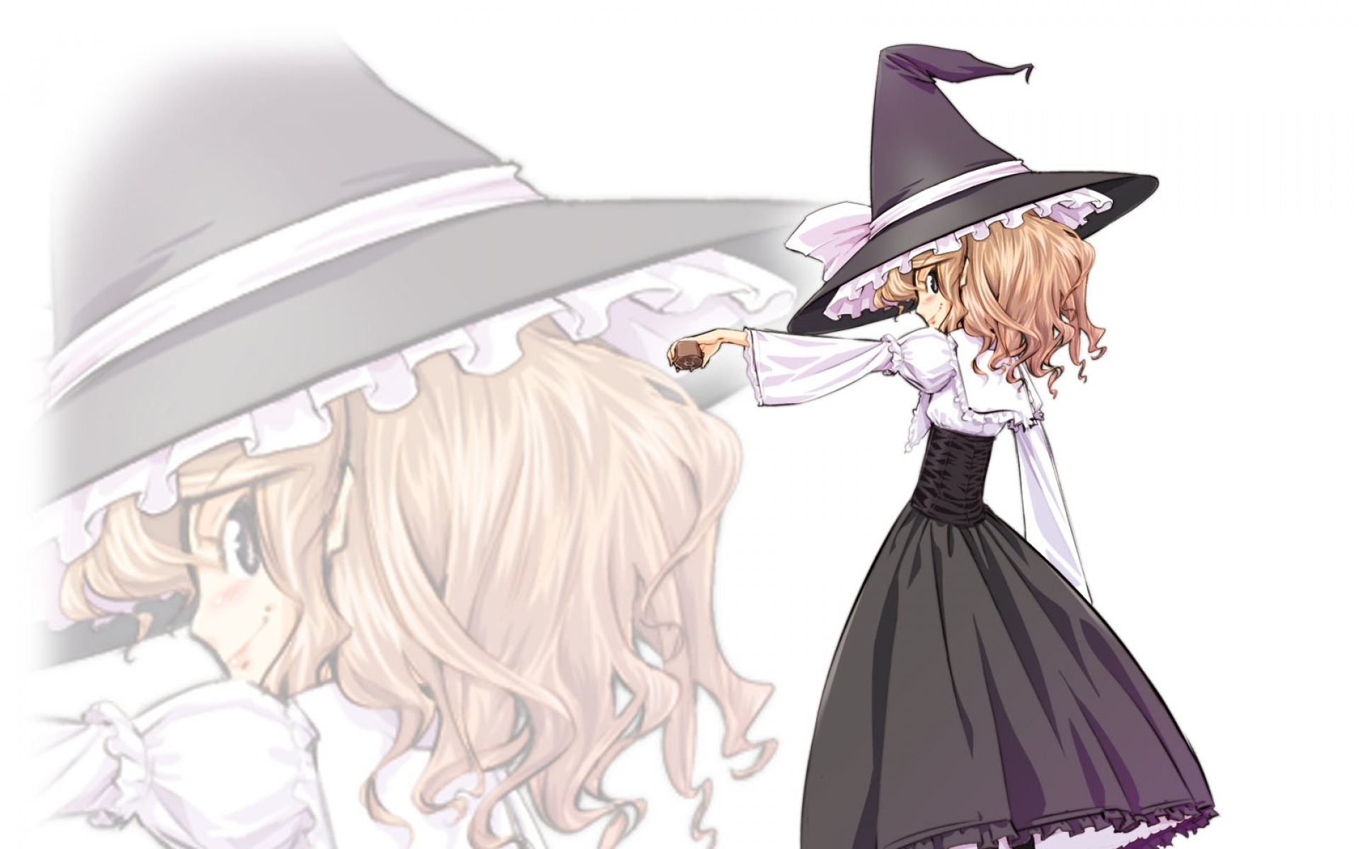Картинки Kirisame marisa, yamazaki mitsuru, девушка, шляпа, платье фото и обои на рабочий стол
