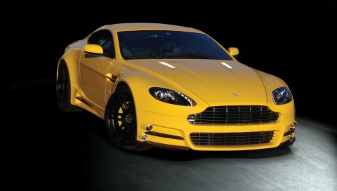 Aston martin, v8, vantage, желтый, вид спереди, автомобили, стиль