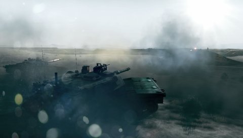 Битва 3, танки, горы, пустыня, солдаты