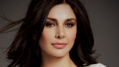 Lisa ray, брюнетка, улыбка, лицо, макияж