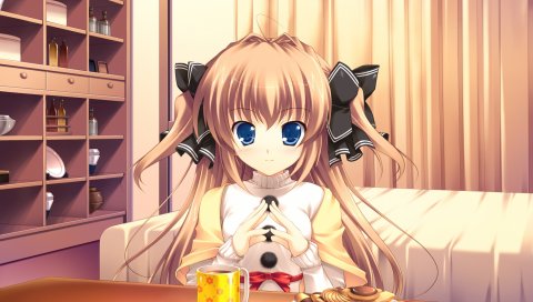 Mikeou, nanairo kouro, asuka mirai, девушка, кровать, комната
