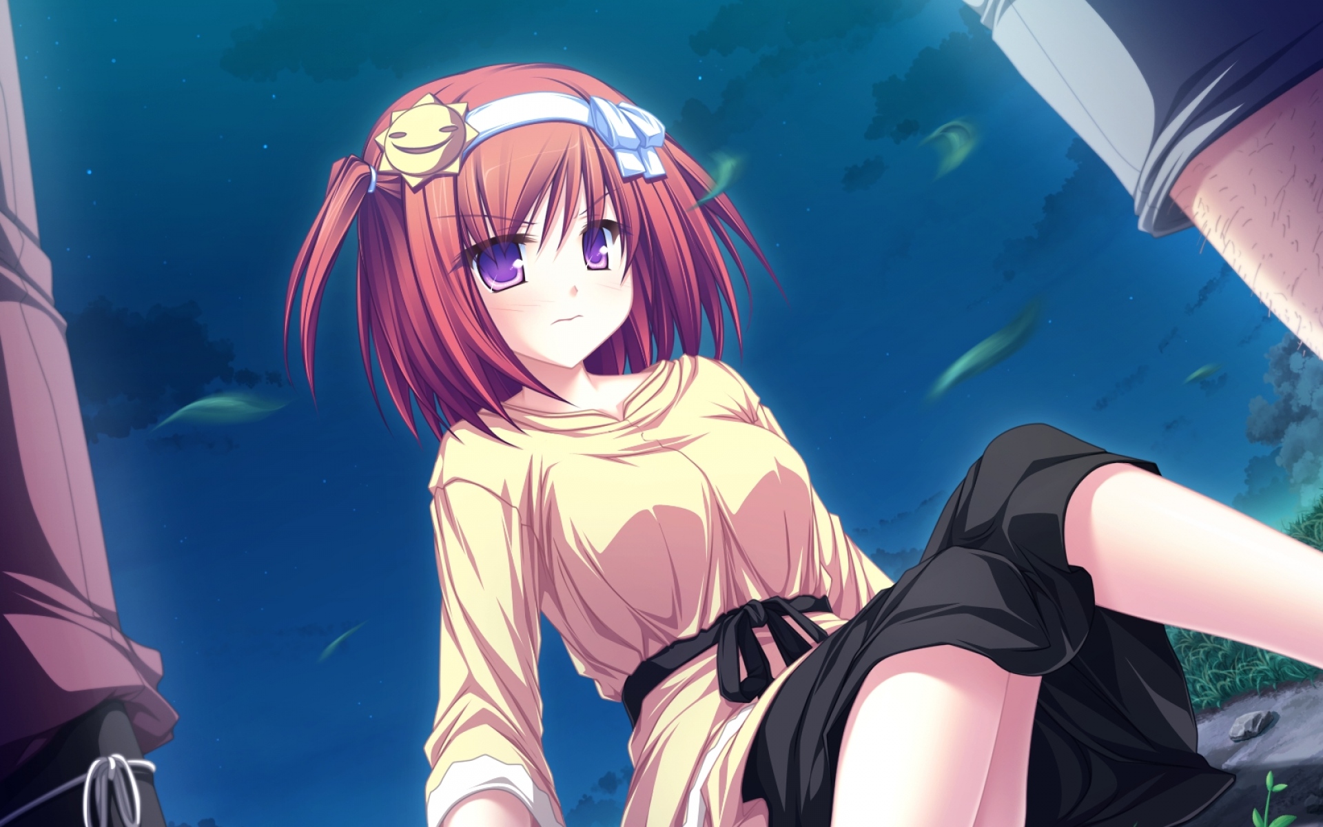 Картинки Tenmaso, suzukaze no melt, tsubaki nazuna, девушка, ночь, осанка фото и обои на рабочий стол