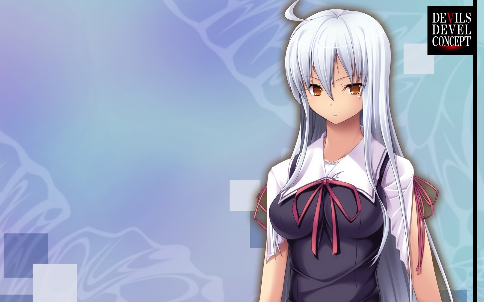 Картинки Devils devel concept, girl, bangs, look фото и обои на рабочий стол