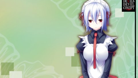 Devils devel concept, девушка, фартук, галстук, платье