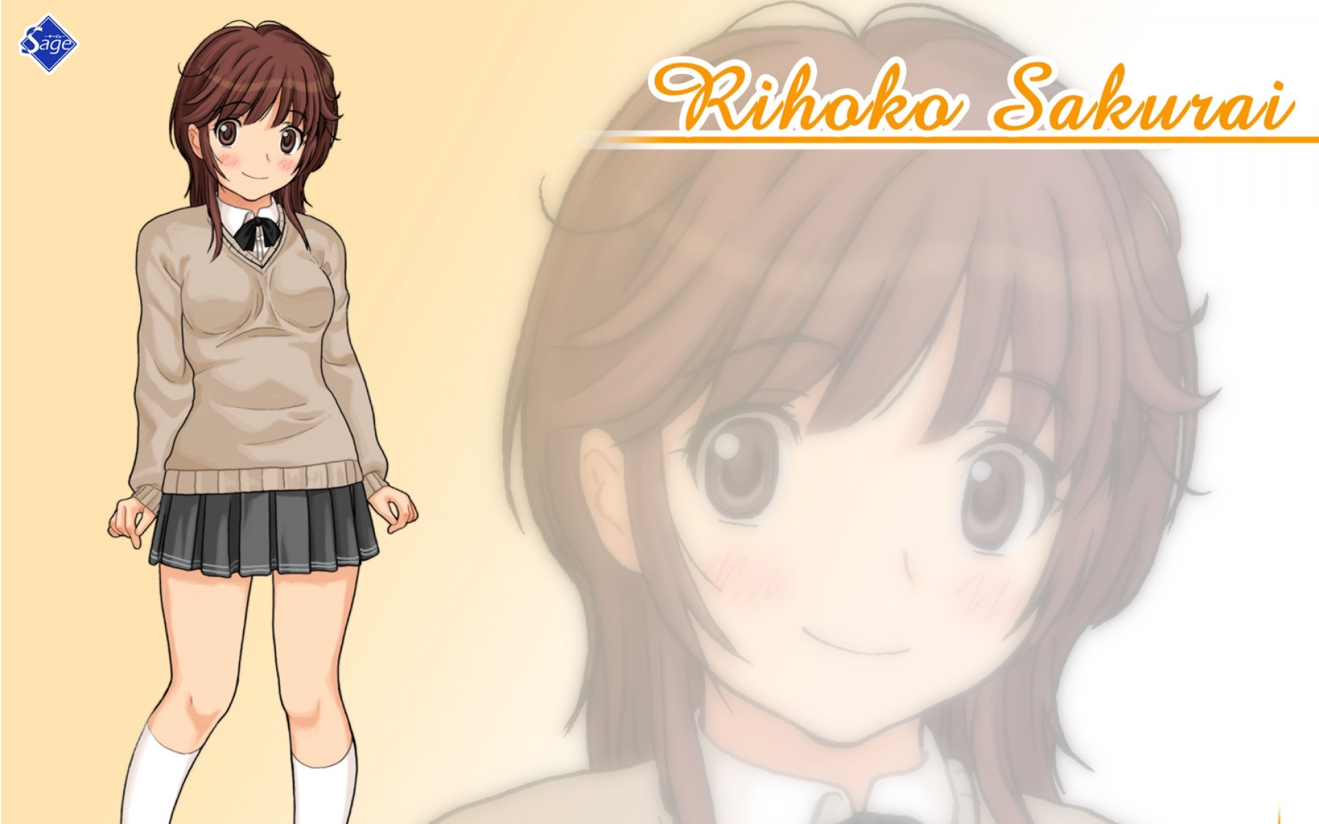 Картинки Amagami, sakurai rihoko, девушка, брюнетка, румянец фото и обои на рабочий стол