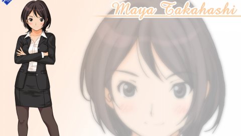 Amagami, takahashi maya, девушка, брюнетка, костюм, обувь, осанка