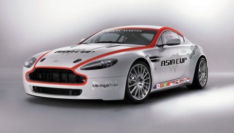 Aston martin, v8, vantage, 2008, белый, вид спереди, стиль, спорт