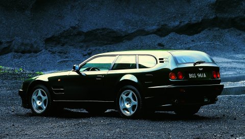 Aston martin, v8, vantage, v600, 1999, черный, вид сбоку, стиль, авто