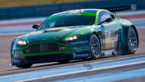 Aston martin, v8, vantage, 2009, зеленый, вид спереди, автомобили, спорт