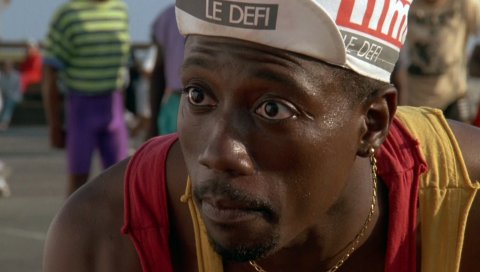 Wesley snipes, черный, выстрел, лицо, эмоция, колпачок