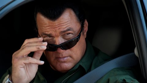 Steven seagal, брюнетка, очки, автомобиль, лицо