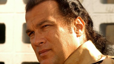 Steven seagal, брюнетка, лицо, длинные волосы, взгляд
