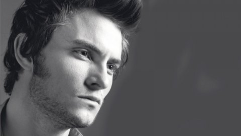 Shiloh fernandez, актер, знаменитость, черный белый, борода, портрет
