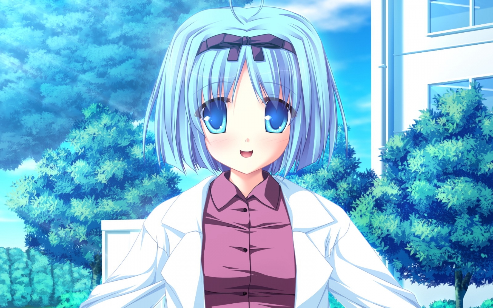 Картинки Tenmaso, magus tale, kujou yuuka, девушка, улыбка, халат фото и обои на рабочий стол