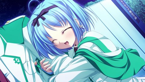 Tenmaso, magus tale, kujou yuuka, девушка, счастье, объятия, парень