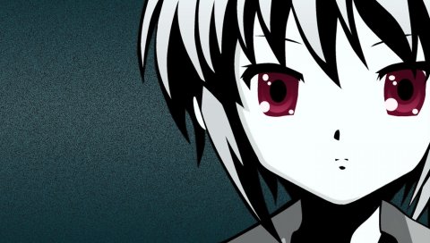 Suzumiya haruhi no yuutsu, nagato yuki, девушка, крупный план, картина