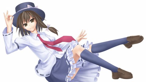 Seihou, usami renko, девушка, юбка, шляпа, чулки