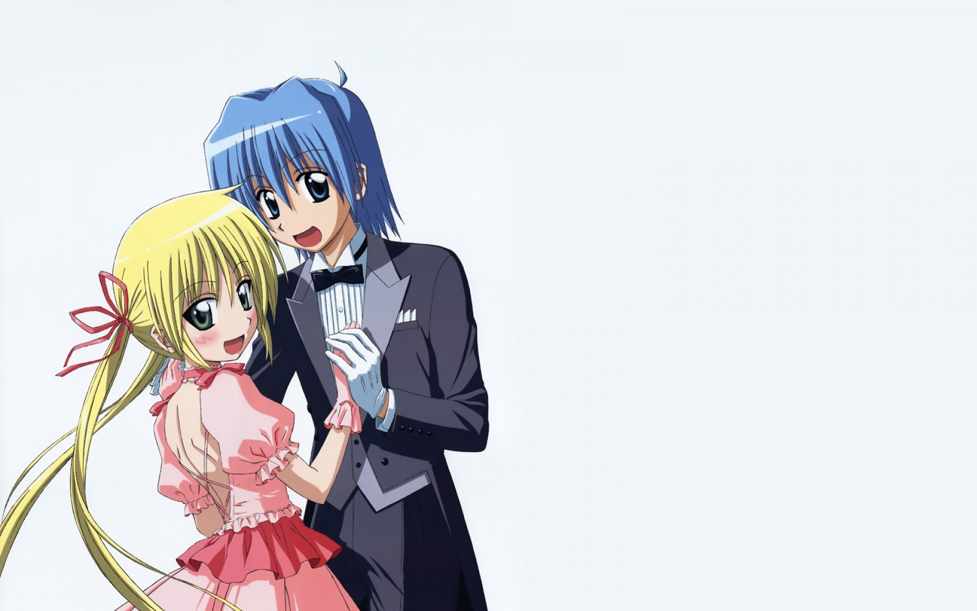 Картинки Hayate no gotoku, sanzenin nagi, ayasaki hayate, девушка, мальчик, танец, платье фото и обои на рабочий стол